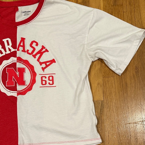 Nebraska Red and White Short Sleeve Tee - Picture 3 of 16